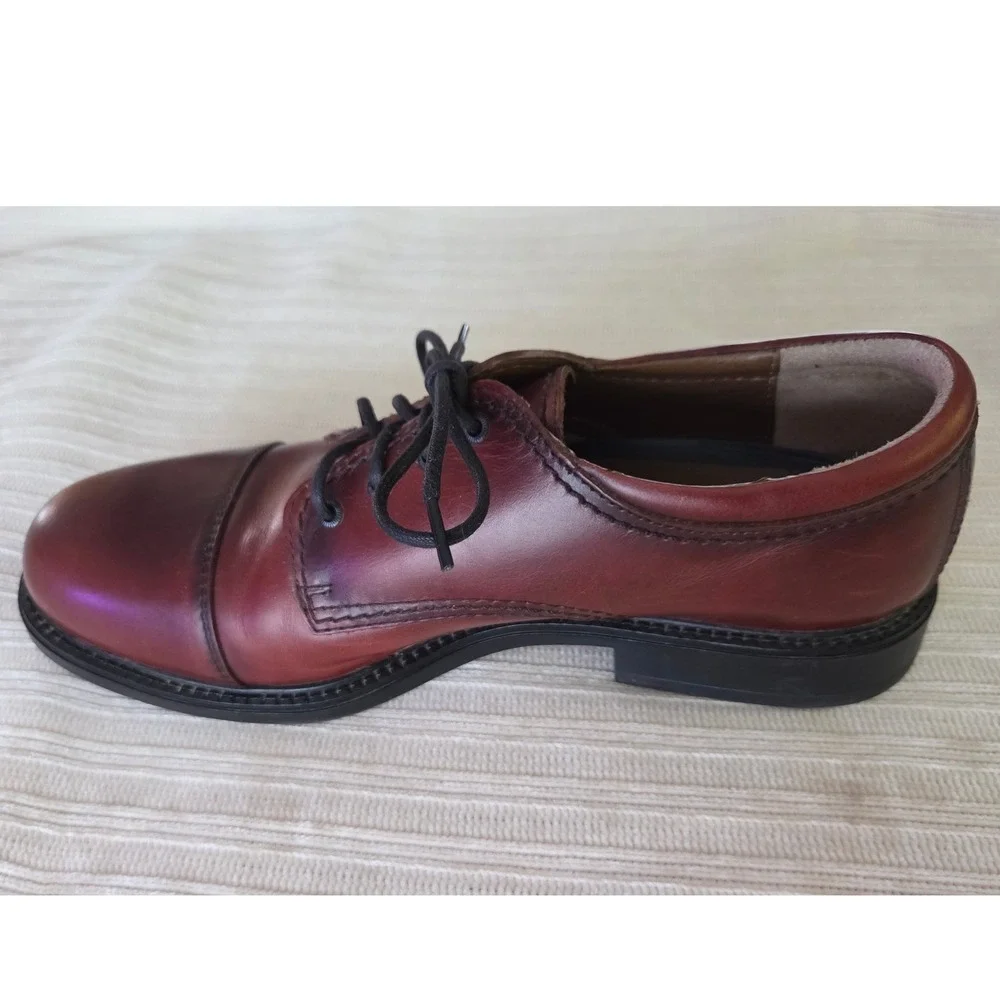 Leather Dockers Oxford Shoes Mens 10.5 Brown Gordon‎ Cap Toe Business Casual